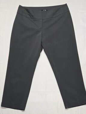 Apt. 9 The Torie Capri 12 Dress Pants Mid Rise Slimming Gray Stretch